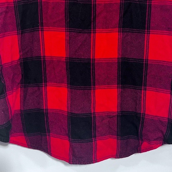 Red and Black Plaid Button-Up Shirt - Picture 8 of 9